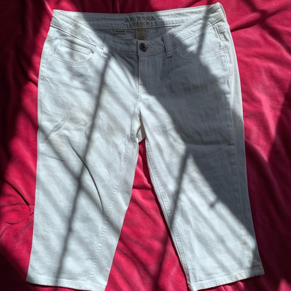 White Denim Bermuda Shorts